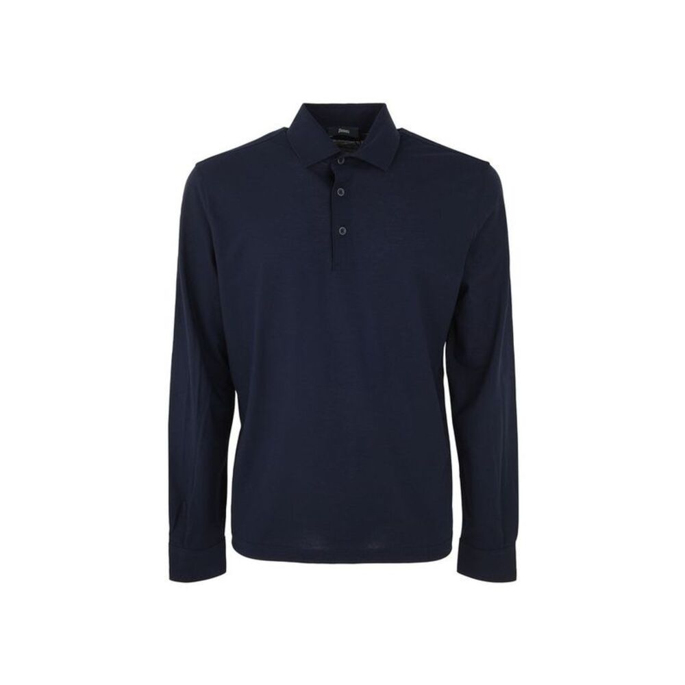 Herno Blue Cotton Polo Men's Shirt